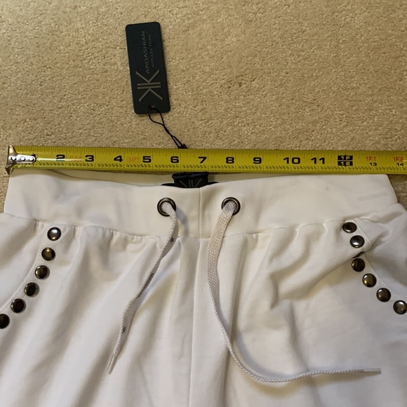 Kardashian kollection polyester/Elastane white beach pants - Picture 12 of 12